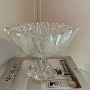 Elegant Glass Pedestal Bowl
